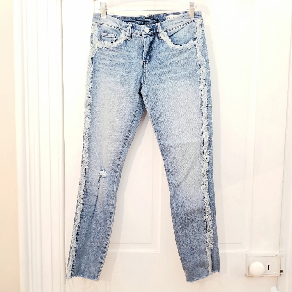 Blank NYC Distressed Denim Raw Hem Jeans